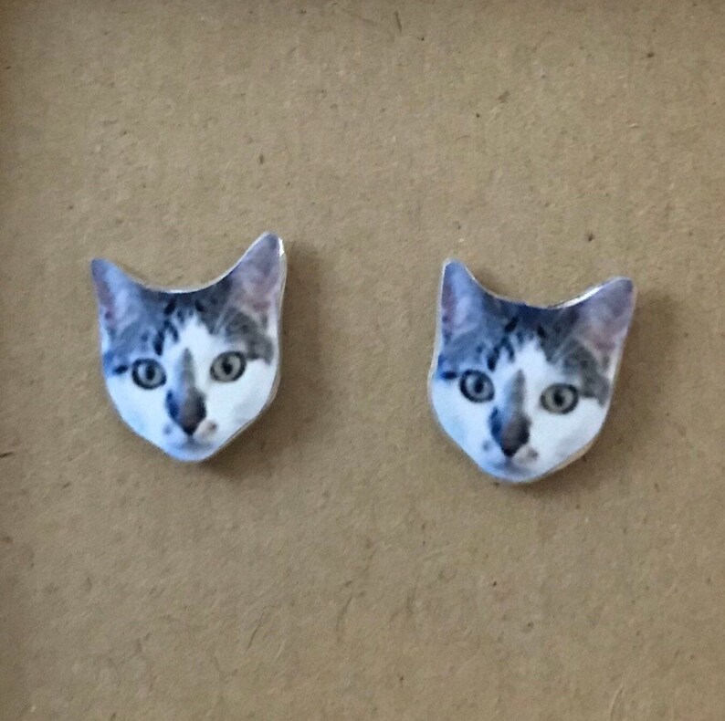 Custom Pet Stud Earrings  Animal Studs  Custom Animal Pet image 2