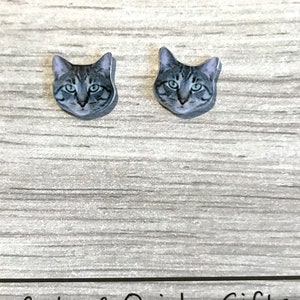 Custom Cat Stud Earrings Cat Studs Custom Cat Pet Earrings Personalised Pet Stud Earrings Pet Earrings Pet Studs image 8