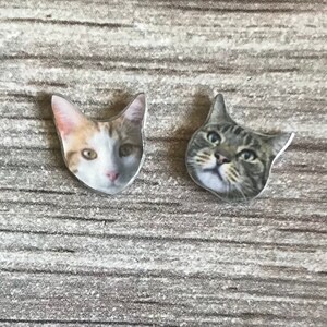 Custom Cat Stud Earrings Cat Studs Custom Cat Pet Earrings Personalised Pet Stud Earrings Pet Earrings Pet Studs image 9