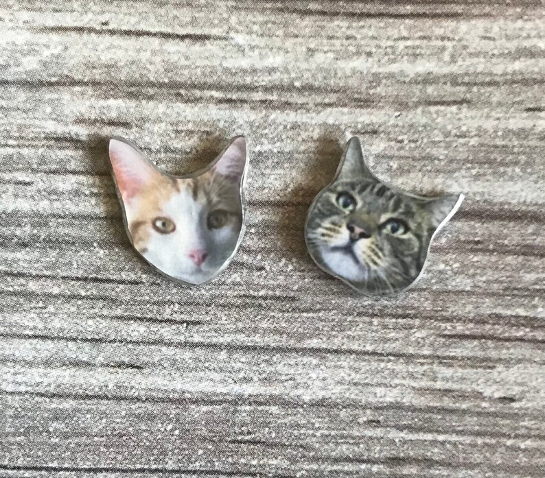 Custom Cat Stud Earrings Cat Studs Custom Cat Pet Earrings Personalised Pet Stud Earrings Pet Earrings Pet Studs image 9