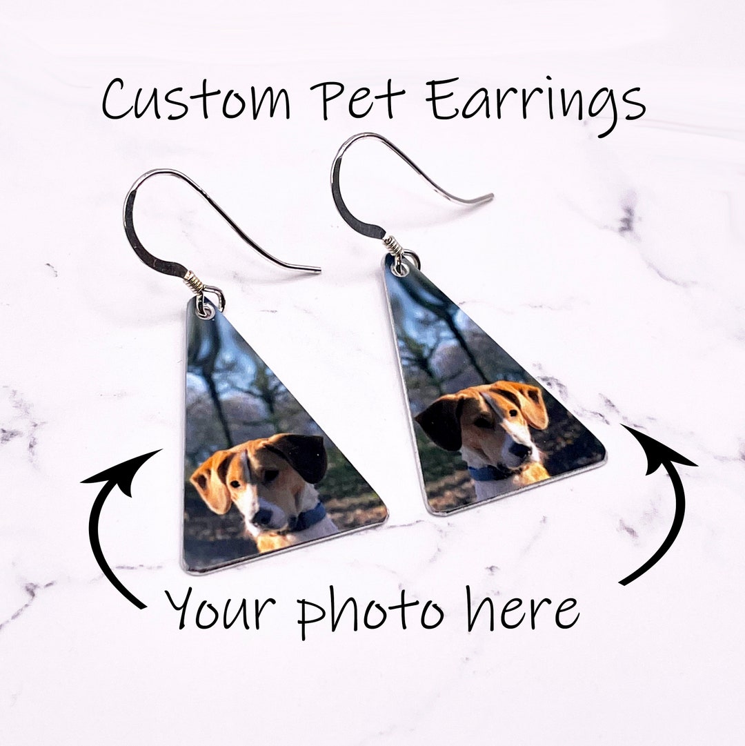 Custom dog earrings sale