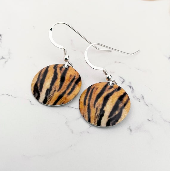 Tiger print best sale earrings