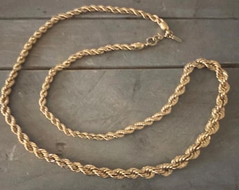 Vintage Monet 26” Graduated Gold Plated Chain.