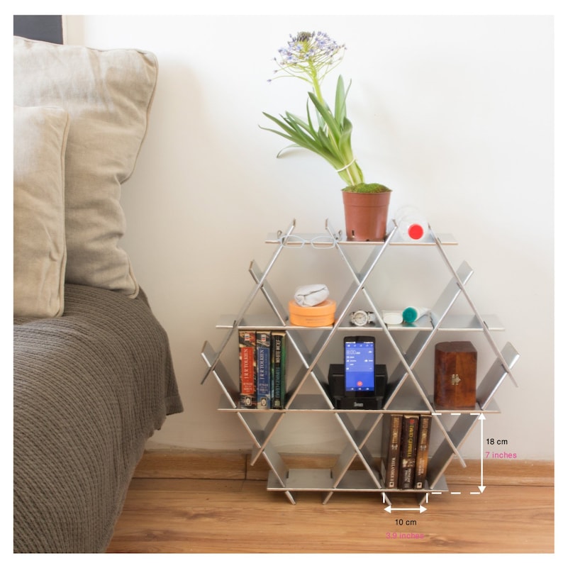Modern Bedside Cabinet Sofa Side Storage Table Nightstand Organizer Book Shelves
