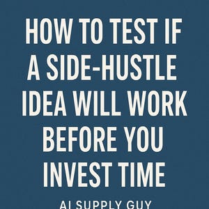 Könnte beinhalten: Grafik mit dem Text "HOW TO TEST IF A SIDE-HUSTLE IDEA WILL WORK BEFORE YOU INVEST TIME". Das Bild zeigt eine Glühbirne und eine Checkliste auf einem Klemmbrett.