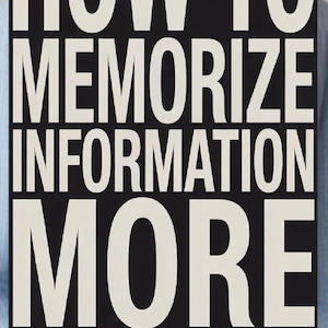 May include: A black rectangular sign with white text that reads "HOW TO MEMORIZE INFORMATION MORE EFFECTIVELY." The text "AI SUPPLY GUY" is at the bottom. The sign is held by a person.