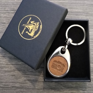 Personalised Camera Design Keyring, Custom Keychain