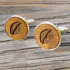Rugby Ball Cufflinks, Engraved Wooden Small Handmade Birthday Gift Idea with Box, 5th Wedding Anniversary Gift