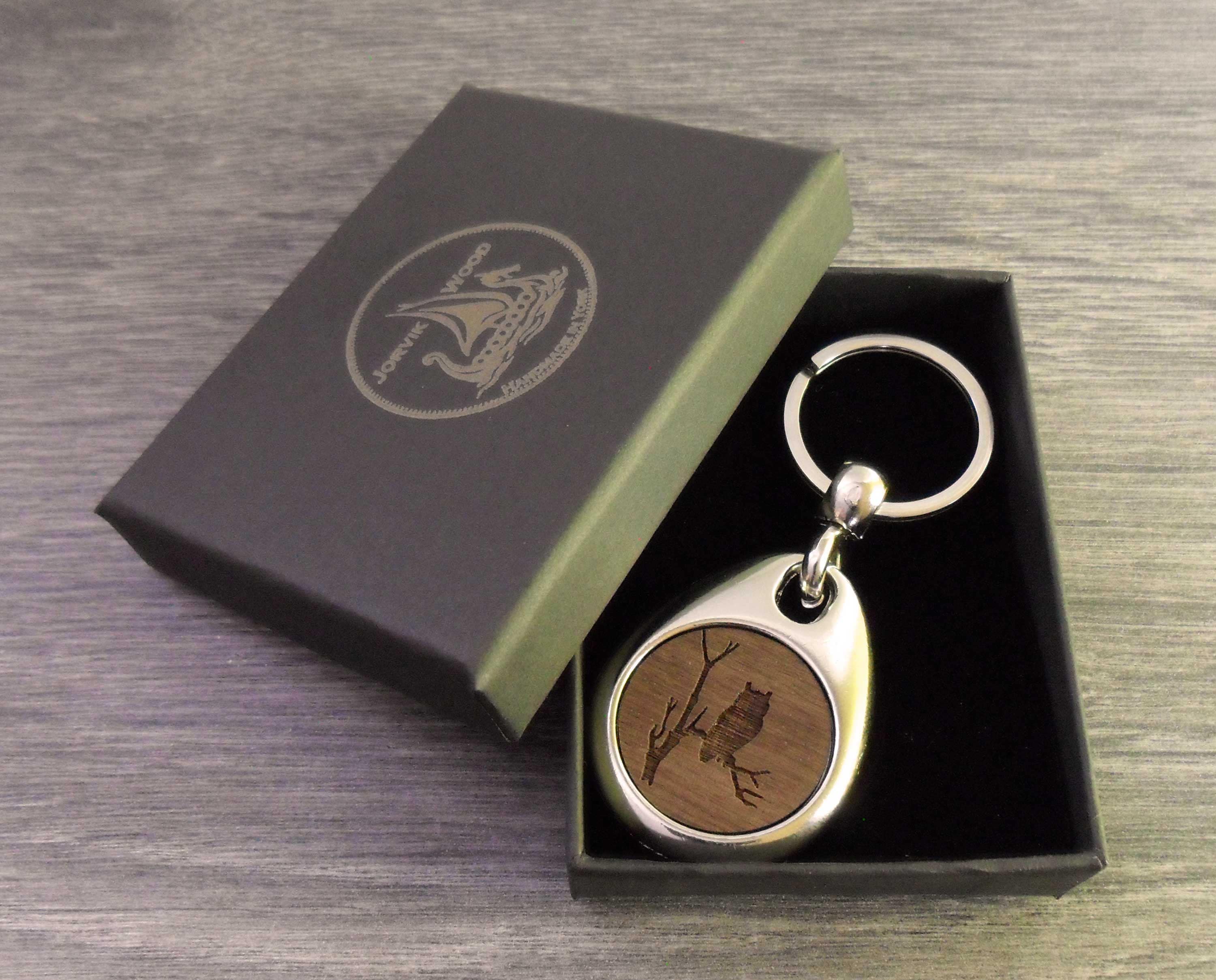 Personalised Owl Design Keyring, Custom Keychain