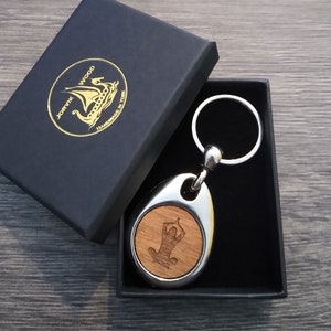 Personalised Yoga Design Keyring, Custom Keychain