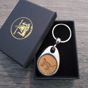 Gepersonaliseerde Cat Design sleutelhanger, aangepaste sleutelhanger