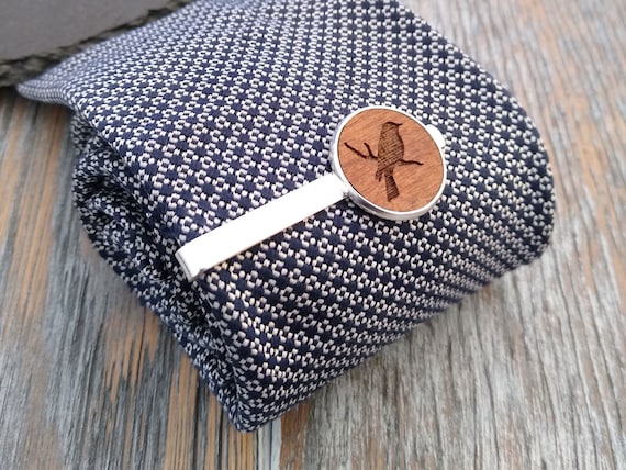 bird tie clip