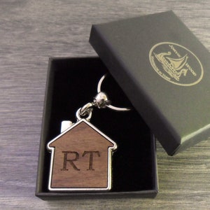 Personalised Initials Design Keyring, Custom Keychain, Housewarming New Home Gift