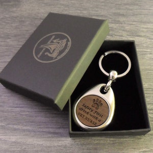 Personalised Funny Vet Nurse Design Keyring, Custom Engraved Keychain