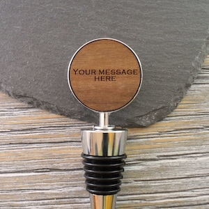 Personalised Wine Bottle Stopper, Custom Engraved Any Message