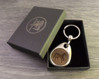 Personalised Horse Design Keyring, Custom Keychain