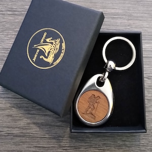Personalised Hiking Design Keyring, Custom Keychain