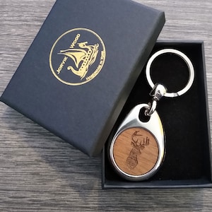 Porte-clés personnalisé de conception de cerf, porte-clés personnalisé