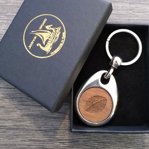Porte-clés personnalisé avec ballon de rugby, porte-clés personnalisé