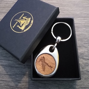 Personalised Spitfire Keyring, Custom Keychain