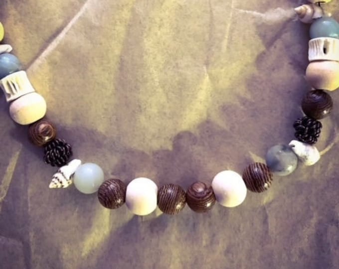 Agwe Lwa of the Sea, Ocean Protector Shark Vertebrae and Cowrie Shell, Voodoo Vodou Wiccan Wicca Protection for Sailors and Fisherman