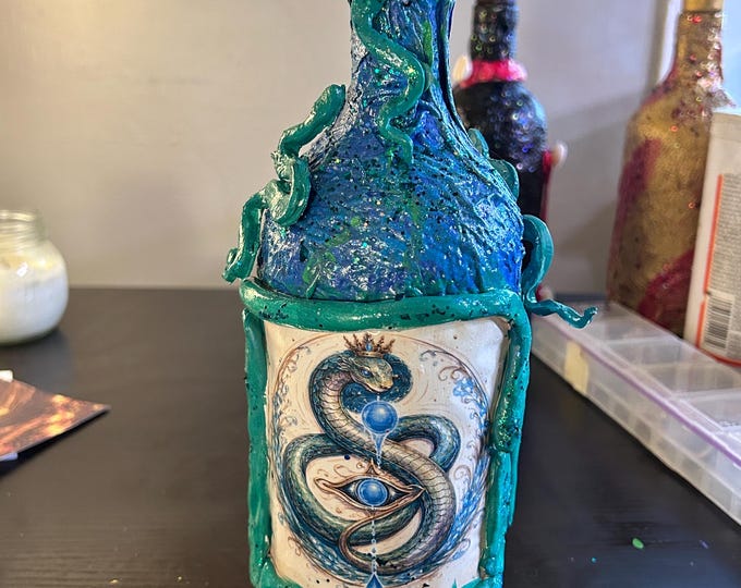 Charged Spirit Bottle Simbi Dlo Altar Bottle Vodou Witchcraft