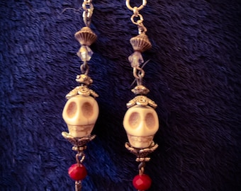 Skull Drop Earrings