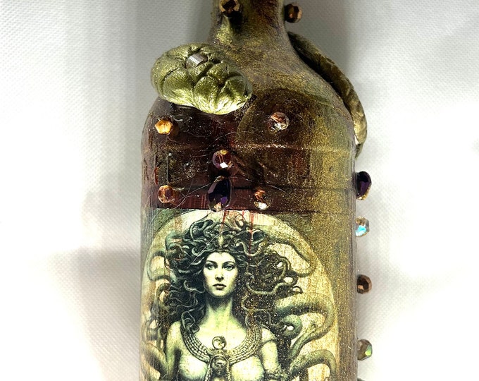 Charged Spirit Bottle Medusa Serpent Goddess Altar Bottle Witchcraft