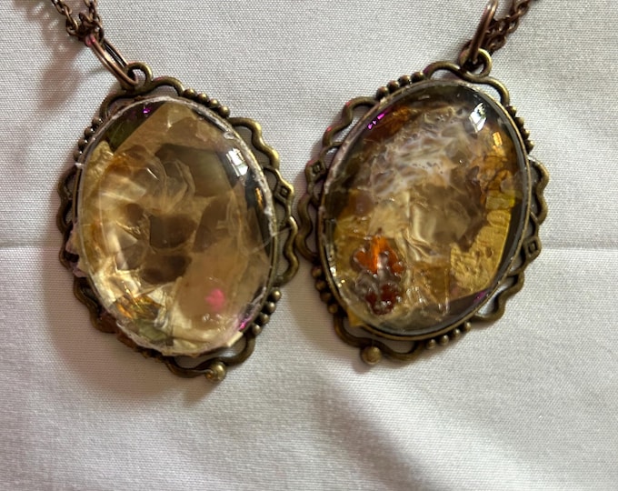 Cobra Skin and White Rose Protection Protection Necklace