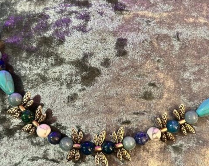 Dragon Fly Gemstone Necklace