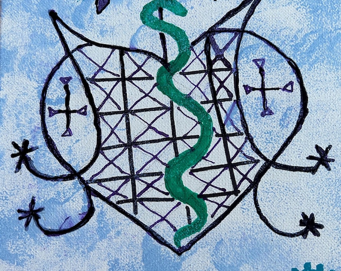 Marie LaVeau 8x12 Veve Painting
