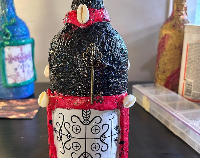 Charged Spirit Bottle Papa Legba Altar Bottle Vodou Witchcraft