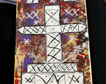 Baron Samedi Painting Silver Foil