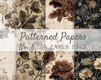 Pacote de Papéis Estampados A4 para Imprimir - Diário de Arte (Download Digital)