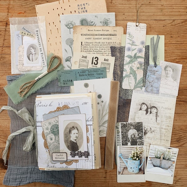 Carnet de notes Garden Memories prêt à décorer et kit d'artisanat Inspiration Journal indésirable