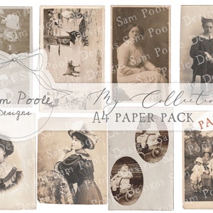 PART 2 My Collection Photographs Kit Vintage Junk Journal A4 Paper Kit - Digital Download - Vintage Papers - Printables Journaling and Art