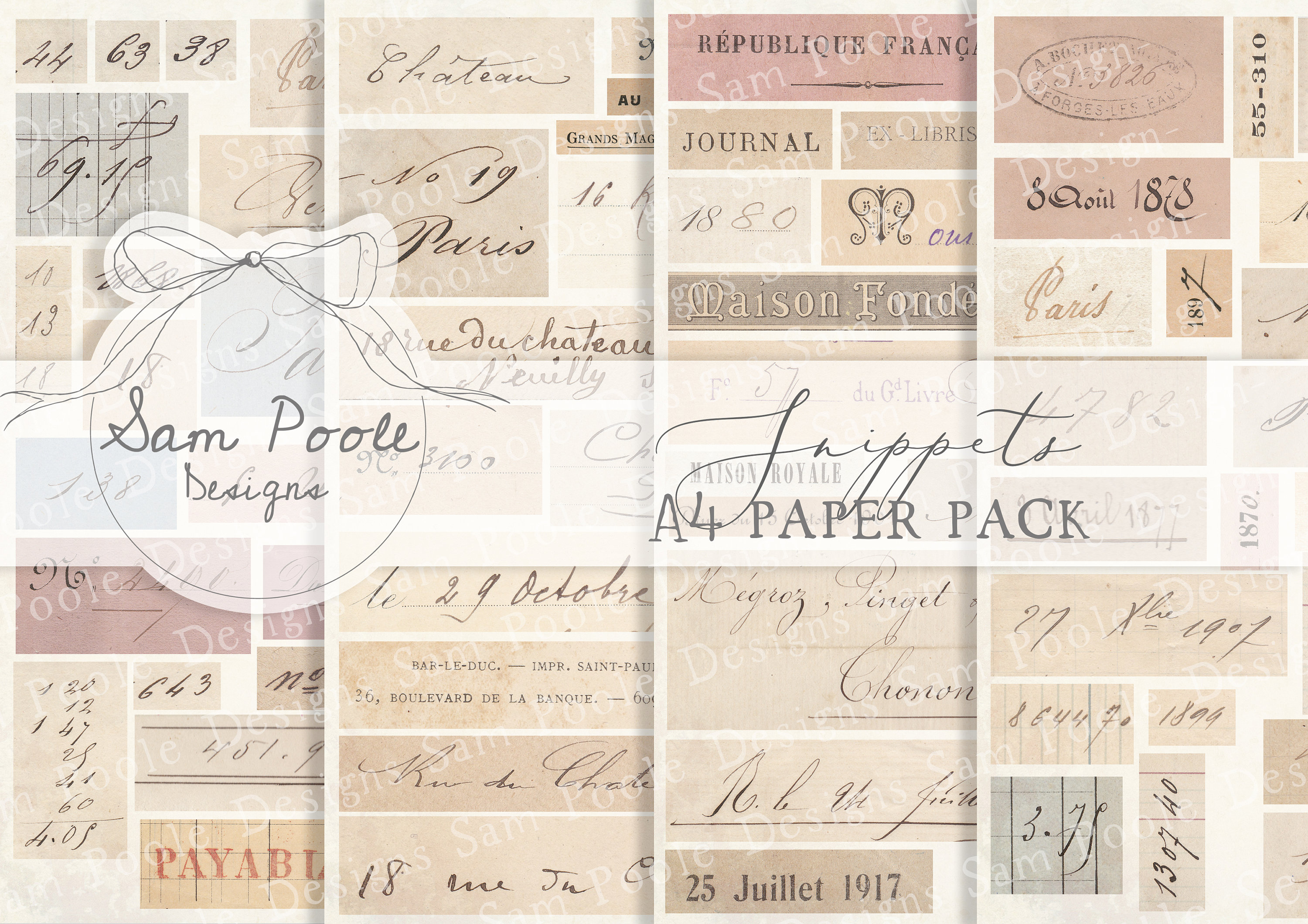 8 étiquettes Scrapbook – Junk Journal, Embellissements Faits Main (neuf)