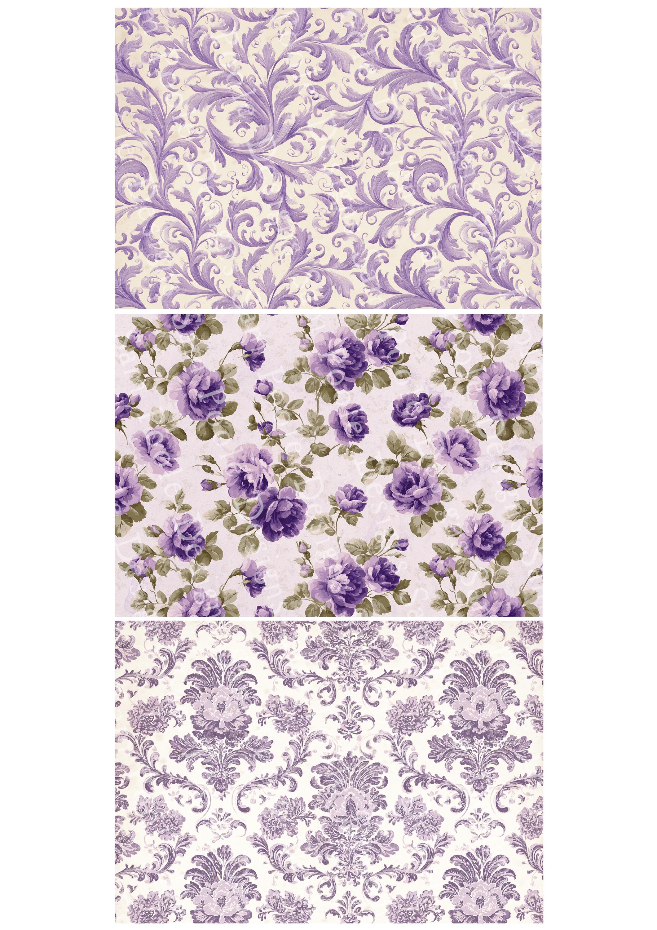 Pattern Examples A4 No. 4 Patterned Papers Printables A4 Paper Pack - Junk Journal (digital ...
