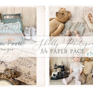 Shabby Fotografien Teil 4 Shabby Chic Junk Journal A4 Papier Sammlung - Digital Download - Vintage Papiere - Printables für Journaling