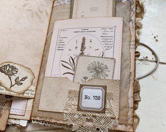 Botanical Nature Junk Journal A4 Paper Collection - Digital
