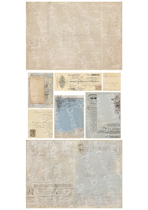 Garden Memories PART 2 Vintage Junk Journal A4 Paper