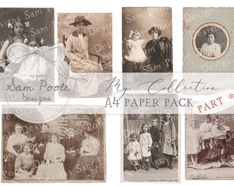 PART 5 My Collection Photographs Kit Vintage Junk Journal A4 Paper Kit - Digital Download - Vintage Papers - Printables Journaling and Art