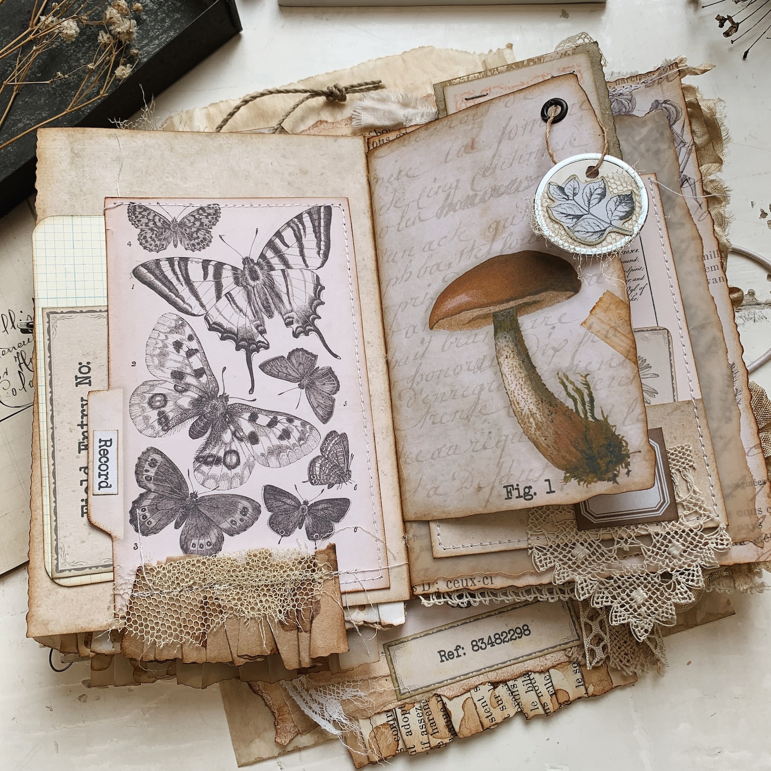 Botanical Nature Junk Journal A4 Paper Collection Digital | Etsy