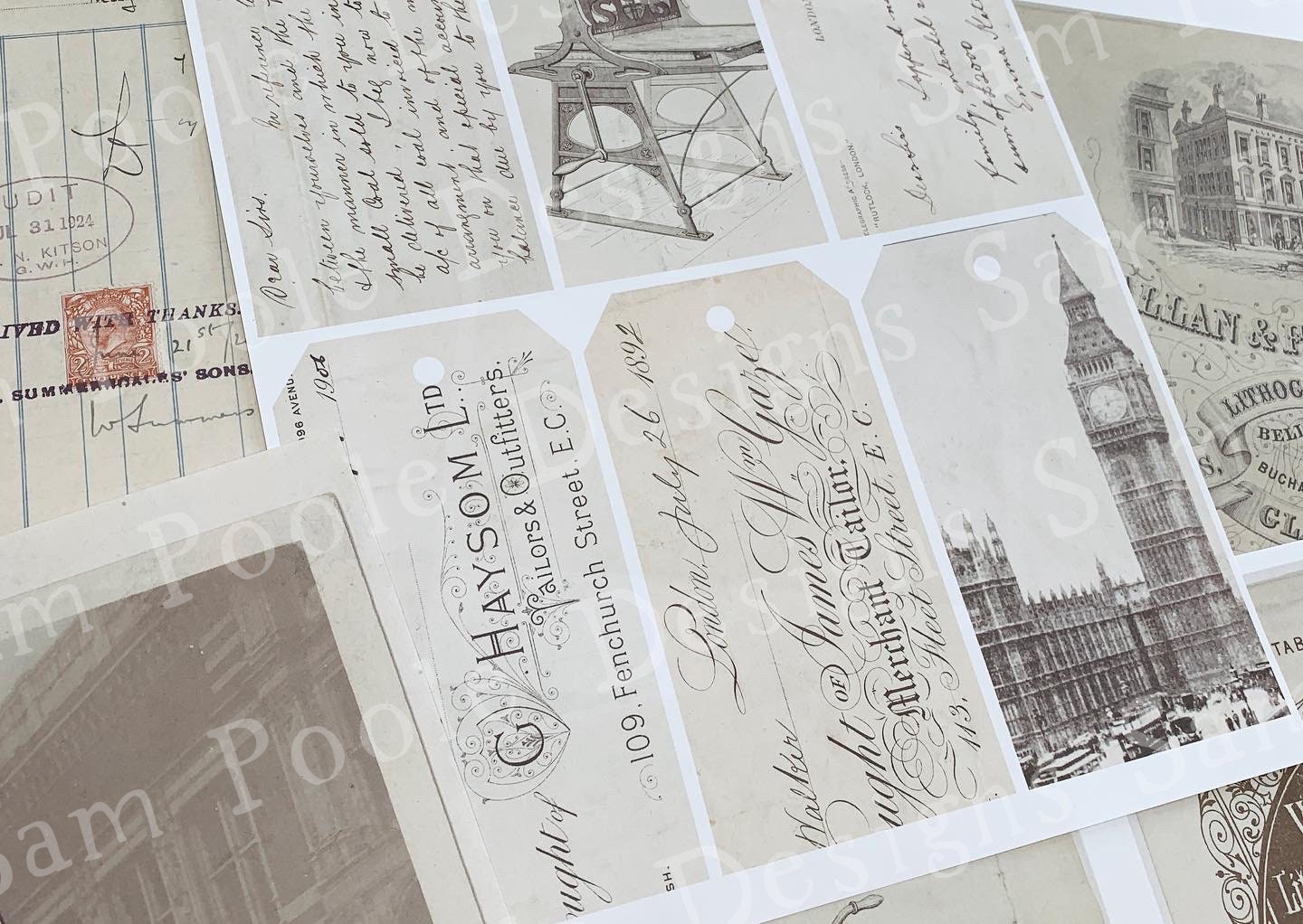 Vintage British Ephemera Junk Journal A4 Paper Collection - Digital ...