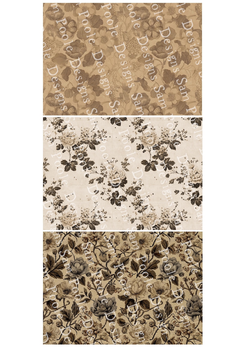 No. 8 Patterned Papers Printables A4 Paper Pack - Junk Journal (digital ...
