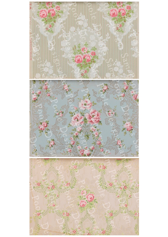 English Garden Wallpaper Kit Vintage Junk Journal A4 Paper