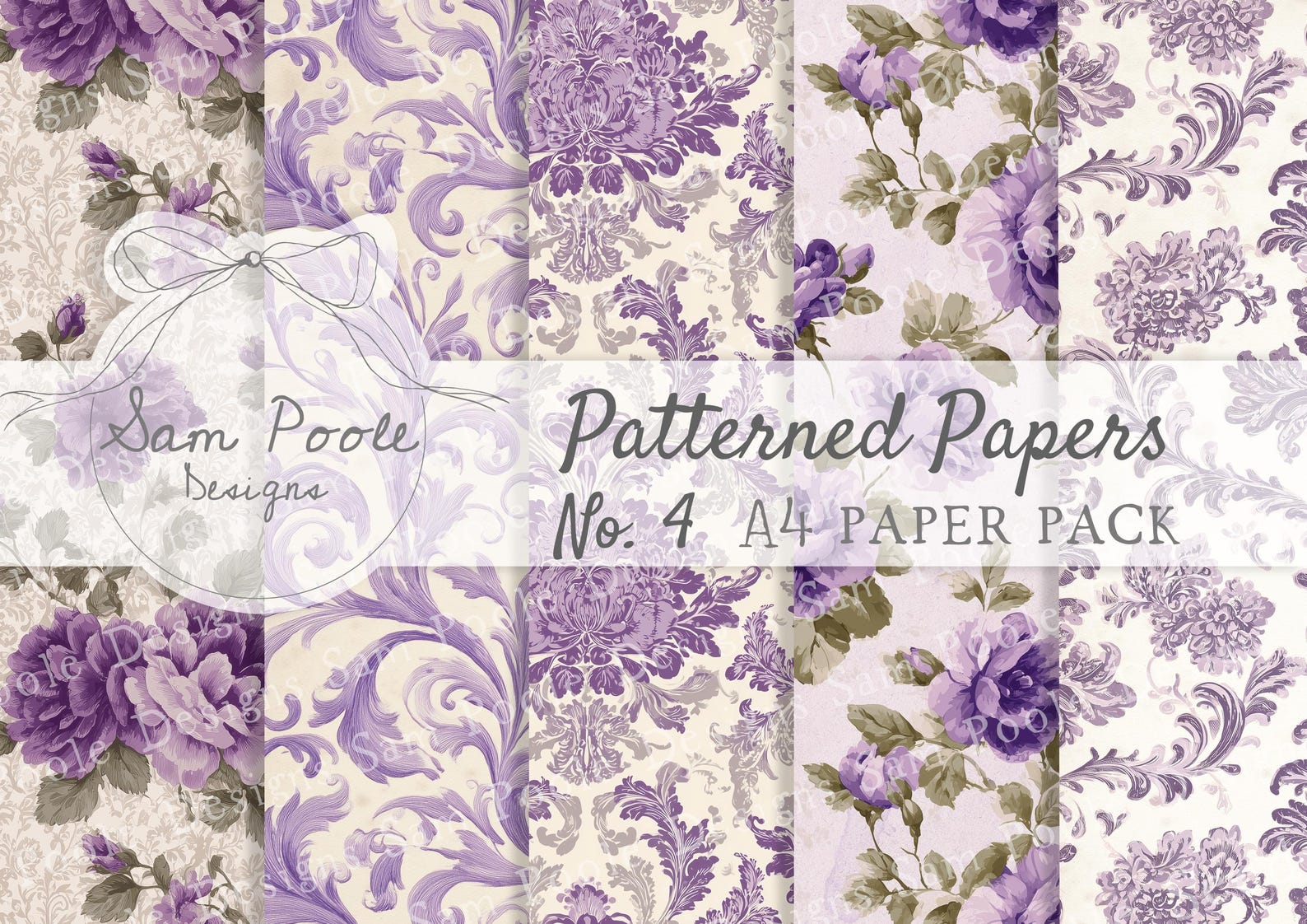 No. 4 Patterned Papers Printables A4 Paper Pack - Junk Journal (digital ...