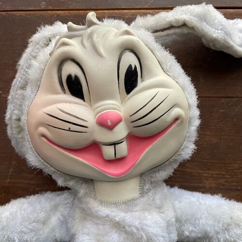 Vintage Shabby Rubber Face Bunny Suit Girl Doll Small Retro - Etsy