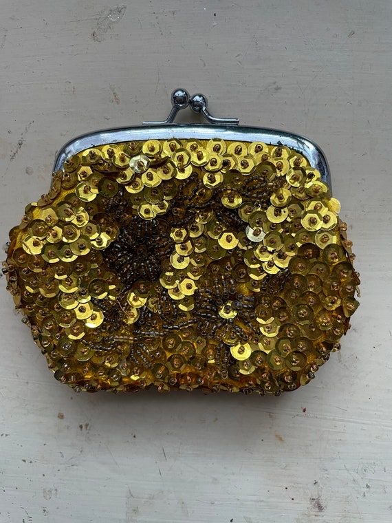 vintage sequins coin purse Gem