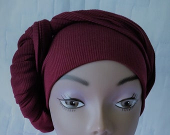 RASPBERRY -- Écharpe de chimio -- Écharpe d'infini -- Couvre-chef de chemo -- Perte de cheveux : cancer, alopécie -- Headwrap de chemo